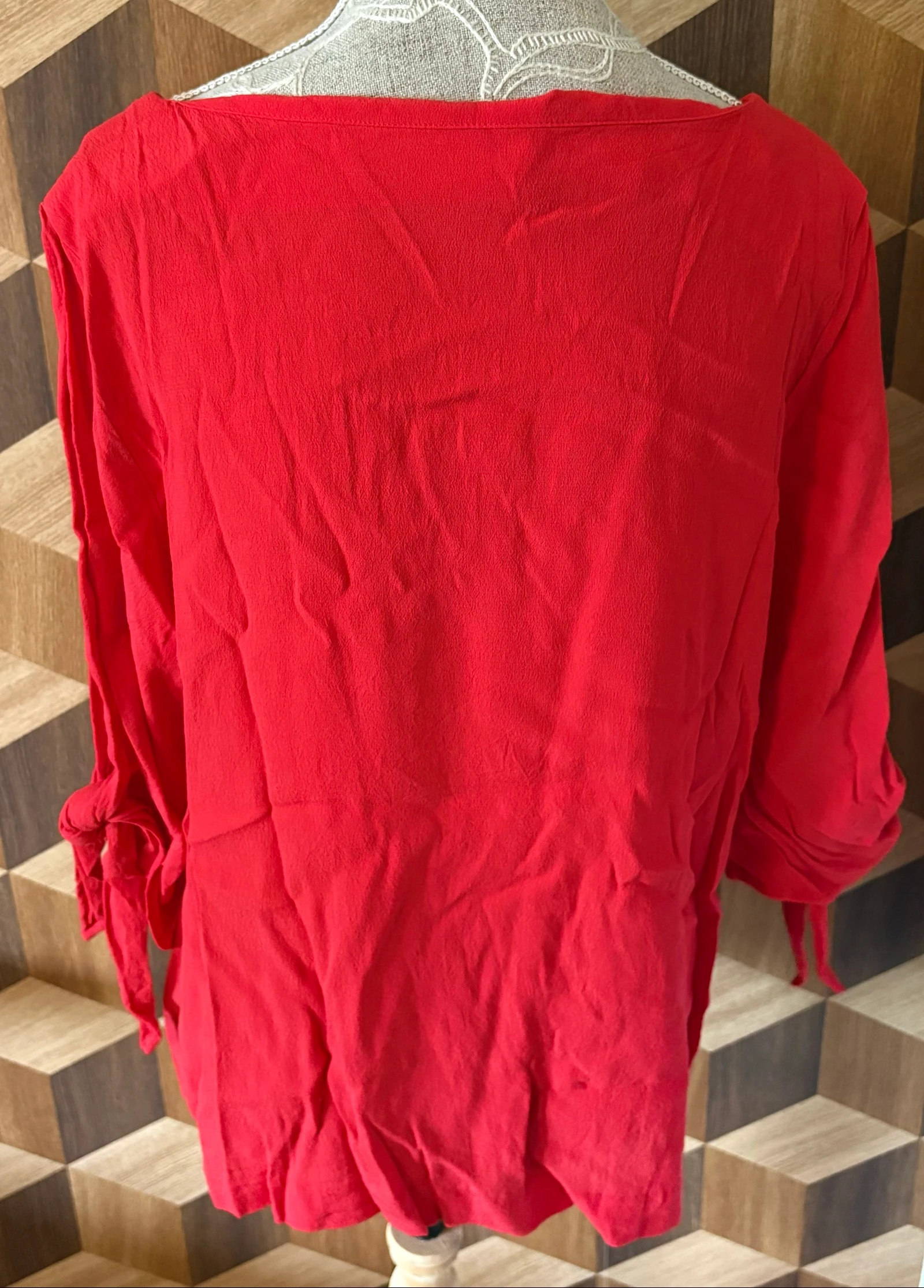 Red off-shoulder blouse – photo 3
